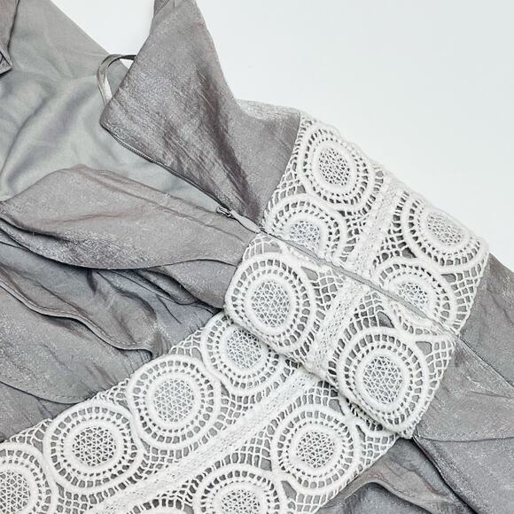 London Times Sleeveless Layered Shift Dress, *READ LOOSE HEM*, Size 12P - Picture 7 of 11